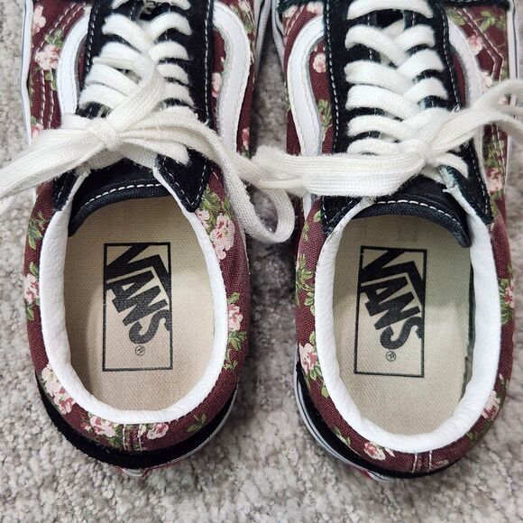 Vans Old Skool floral low top sneakers shoes size 4 men 5.5 women - Picture 8 of 10